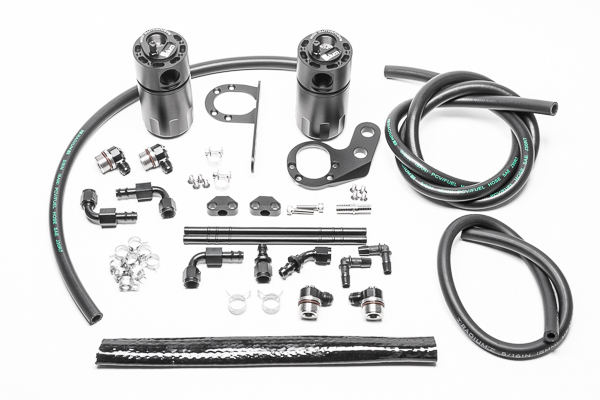 Radium Engineering — Radium 2017+ Honda Civic Type-R Fluid Lock Dual Catch Can Kit - view 3